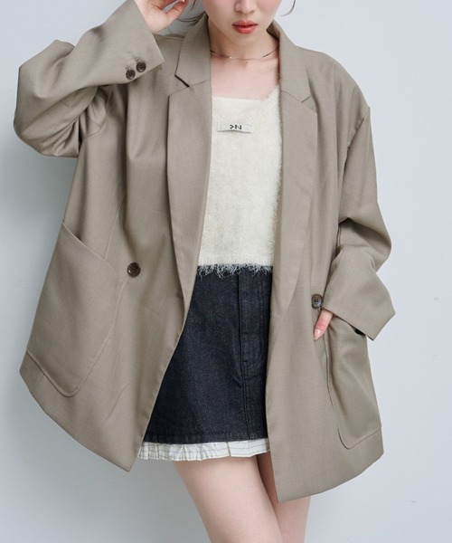 セール】【セットアップ対応】ダブルBIGジャケット（テーラード