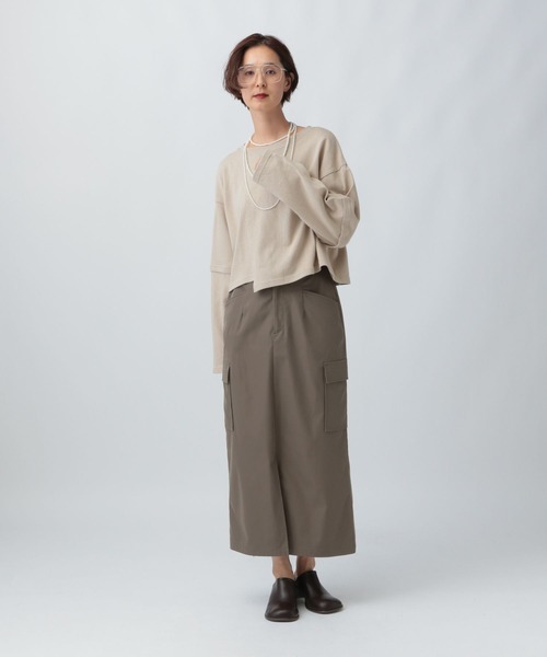 LEPSIM(レプシィム)の「リメイクライクプルオーバー 579852(Tシャツ/カットソー・レディース・チャコールグレー/オフホワイト/ライトベージュ・FREE)」の21枚目の写真