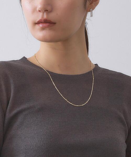 OPAQUE.CLIP(オペークドットクリップ)の「淡水パール×メタルバー スライドネックレス(ネックレス・レディース・ゴールド/シルバー・00)」の7枚目の写真