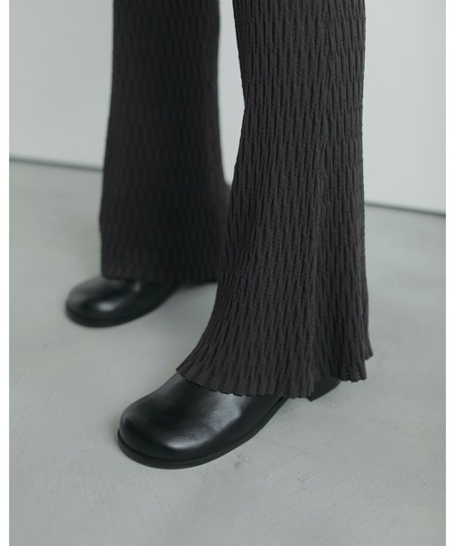 anuke(アンヌーク)の「Knit Flare Leggings(その他パンツ・レディース・ボルドー/チャコールグレー・38inch/36inch)」の4枚目の写真