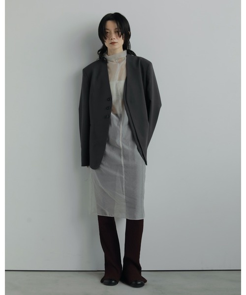 anuke(アンヌーク)の「Knit Flare Leggings(その他パンツ・レディース・ボルドー/チャコールグレー・38inch/36inch)」の5枚目の写真