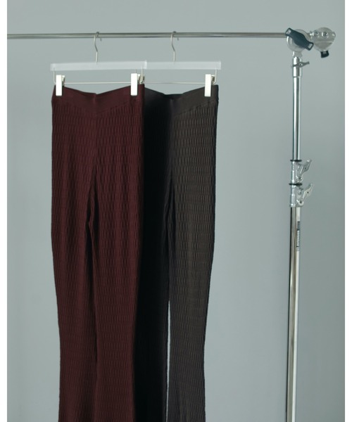 anuke(アンヌーク)の「Knit Flare Leggings(その他パンツ・レディース・ボルドー/チャコールグレー・38inch/36inch)」の7枚目の写真