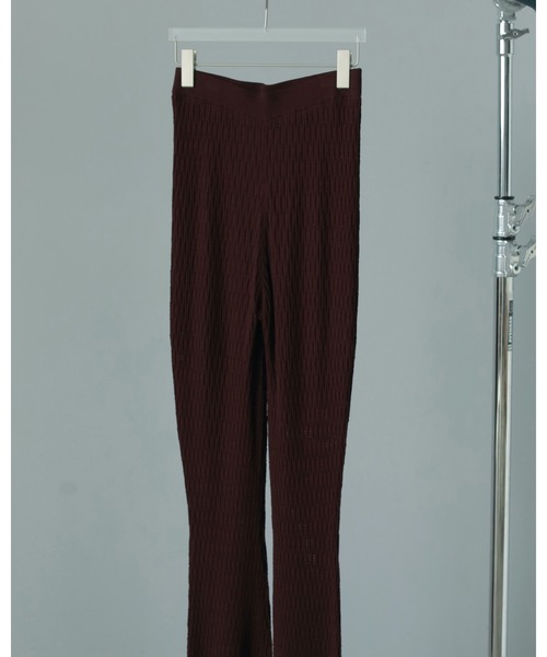 anuke(アンヌーク)の「Knit Flare Leggings(その他パンツ・レディース・ボルドー/チャコールグレー・38inch/36inch)」の11枚目の写真