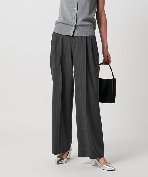 UNITED ARROWS(ユナイテッドアローズ)の「トロピカル 2タック ワイドパンツ ストレッチ(スラックス・レディース・ダークブラウン/モカ/ブラック/ダークグレー/その他9・34/36/38/40)」の6枚目の写真