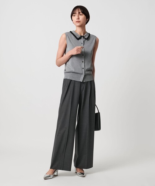 UNITED ARROWS(ユナイテッドアローズ)の「トロピカル 2タック ワイドパンツ ストレッチ(スラックス・レディース・ダークブラウン/モカ/ブラック/ダークグレー/その他9・34/36/38/40)」の7枚目の写真