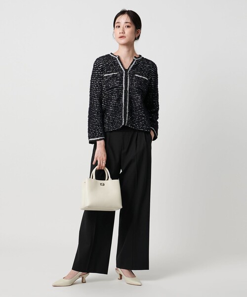 UNITED ARROWS(ユナイテッドアローズ)の「トロピカル 2タック ワイドパンツ ストレッチ(スラックス・レディース・ダークブラウン/モカ/ブラック/ダークグレー/その他9・34/36/38/40)」の9枚目の写真