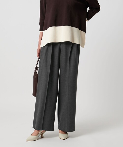 UNITED ARROWS(ユナイテッドアローズ)の「トロピカル 2タック ワイドパンツ ストレッチ(スラックス・レディース・ダークブラウン/モカ/ブラック/ダークグレー/その他9・34/36/38/40)」の10枚目の写真