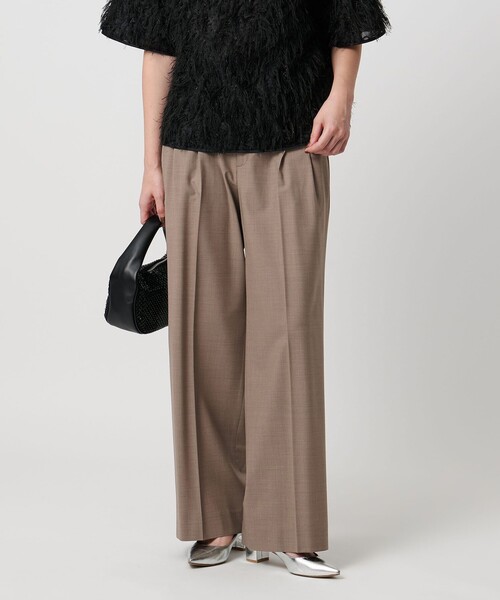 UNITED ARROWS(ユナイテッドアローズ)の「トロピカル 2タック ワイドパンツ ストレッチ(スラックス・レディース・ダークブラウン/モカ/ブラック/ダークグレー/その他9・34/36/38/40)」の12枚目の写真