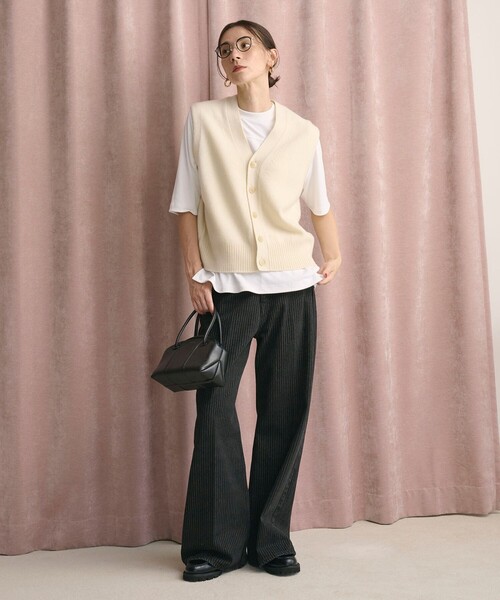 セール】ウールカシミヤブレンド アクア ニットベスト（ベスト