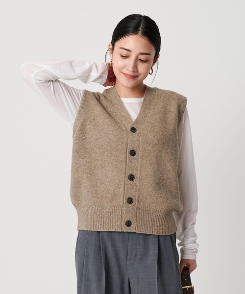 ウールカシミヤブレンド アクア ニットベスト（ベスト）｜BEAUTY&YOUTH