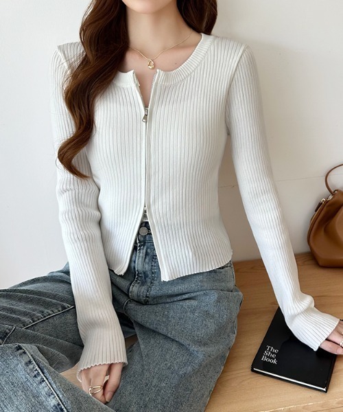 トップス user_ea89da20 セール】ダブルジップでマルチに楽しめる ダブルジップトップス