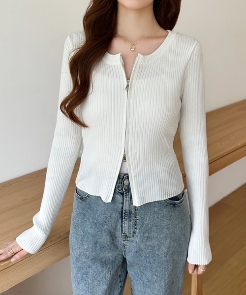 セール】ダブルジップでマルチに楽しめる ダブルジップトップス