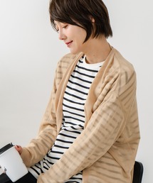 fort point（フォーポイント）の「【C-FORTPOINT/フォートポイント】シャリシャリ　シアーロングカーディガン（カーディガン/ボレロ）」