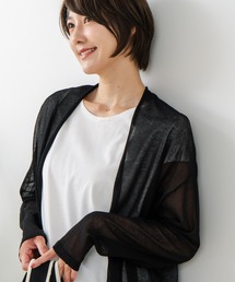 fort point（フォーポイント）の「【C-FORTPOINT/フォートポイント】シャリシャリ　シアーロングカーディガン（カーディガン/ボレロ）」