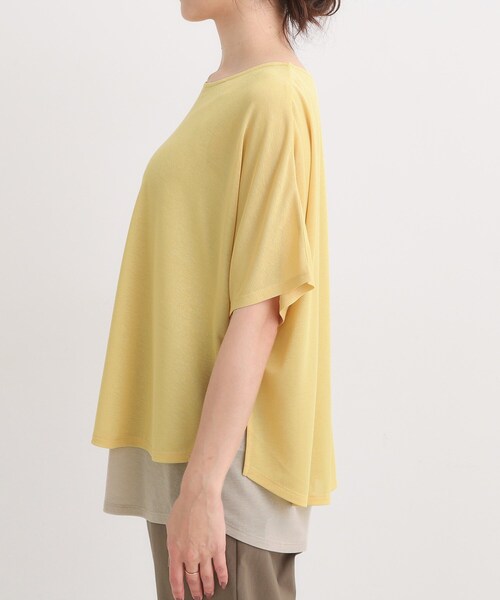 SHOO・LA・RUE(シューラルー)の「【S-LL/体型カバー】インせず着られる レイヤードトップス(Tシャツ/カットソー・レディース・イエロー系その他6/ブラック系4/ネイビー系/ベージュ系その他3・01/03/02/04)」の22枚目の写真