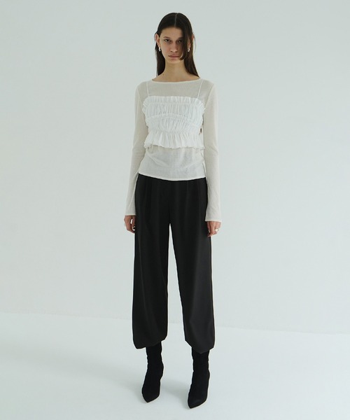 BASIC TUCK PANTS(スラックス)|CLANE(クラネ)のファッション通販 BASIC TUCK PANTS(スラックス)|CLANE(クラネ)のファッション通販