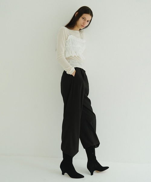 BASIC TUCK PANTS（スラックス）｜CLANE（クラネ）のファッション通販