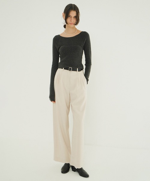BASIC TUCK PANTS（スラックス）｜CLANE（クラネ）のファッション通販