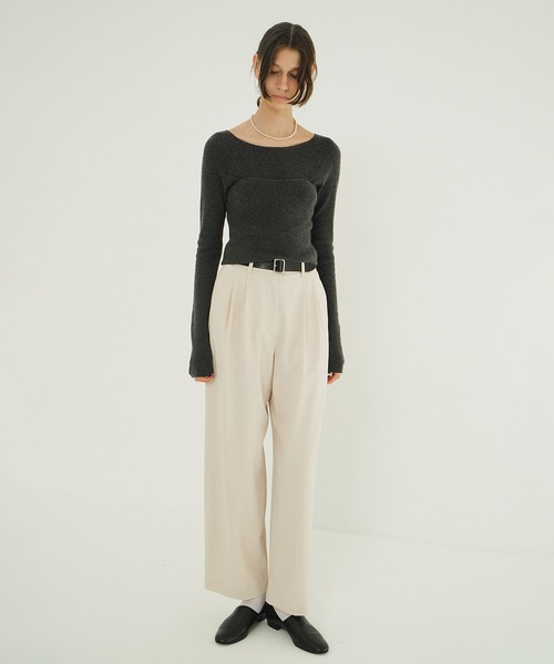 BASIC TUCK PANTS（スラックス）｜CLANE（クラネ）のファッション通販