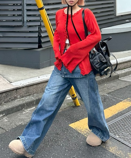 Alley Tokyo（アリートーキョー）の「ラップスカート巻きデニム（デニムパンツ・レディース・ブルー・FREE）」の11枚目の写真