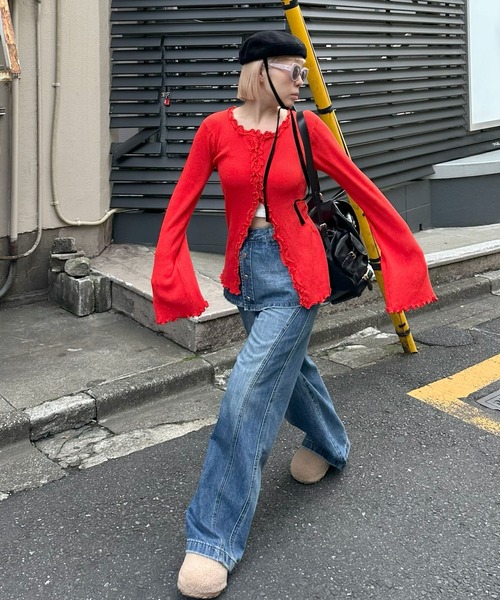 Alley Tokyo（アリートーキョー）の「ラップスカート巻きデニム（デニムパンツ・レディース・ブルー・FREE）」の14枚目の写真