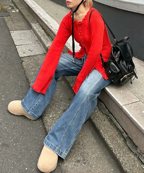 Alley Tokyo（アリートーキョー）の「ラップスカート巻きデニム（デニムパンツ・レディース・ブルー・FREE）」の19枚目の写真