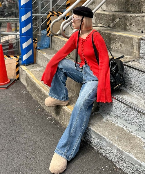 Alley Tokyo（アリートーキョー）の「ラップスカート巻きデニム（デニムパンツ・レディース・ブルー・FREE）」の15枚目の写真