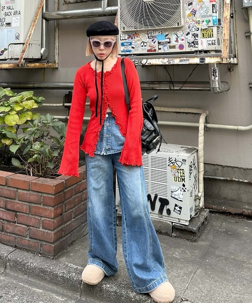 Alley Tokyo（アリートーキョー）の「ラップスカート巻きデニム（デニムパンツ・レディース・ブルー・FREE）」の6枚目の写真