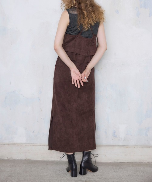 Cepica（セピカ）の「スエードスリップワンピース（ワンピース・レディース・ブラウン・FREE）」の2枚目の写真