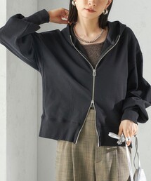 ミニ 裏毛 ジップ アップ フーディ