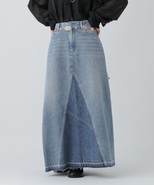 LEPSIM（レプシィム）の「リメイクデニムスカート　497362（デニムスカート・レディース・ブルー/ブラック・FREE）」の3枚目の写真