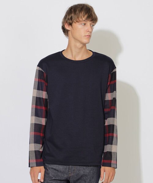 CB CRESTBRIDGE(シービークレストブリッジ)の「クレストブリッジチェックプルオーバー(Tシャツ/カットソー・レディース・ブルー系その他7/ネイビー・2/1/3)」の2枚目の写真