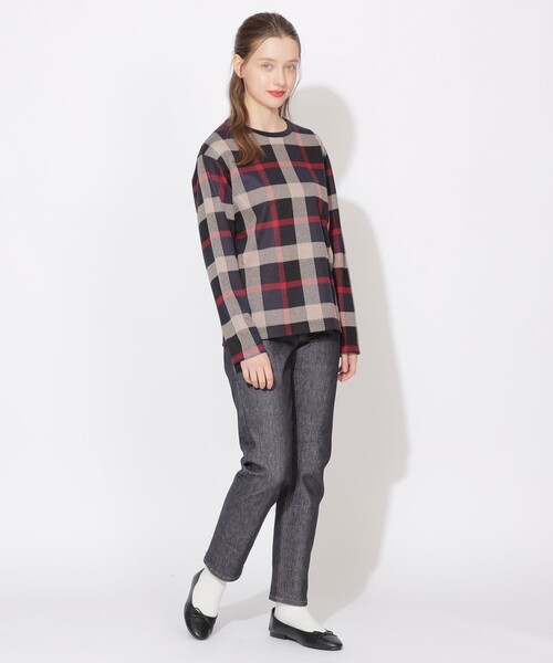 CB CRESTBRIDGE(シービークレストブリッジ)の「クレストブリッジチェックプルオーバー(Tシャツ/カットソー・レディース・ブルー系その他7/ネイビー・2/1/3)」の5枚目の写真