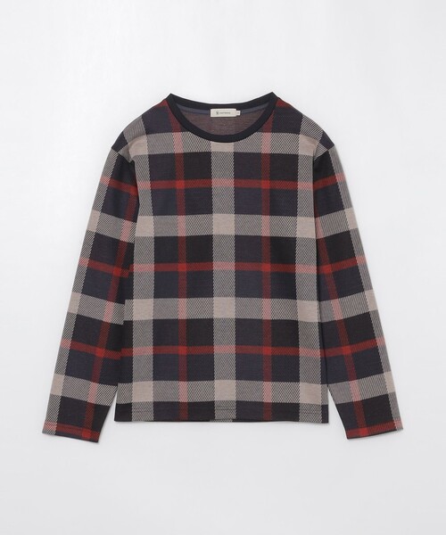 CB CRESTBRIDGE(シービークレストブリッジ)の「クレストブリッジチェックプルオーバー(Tシャツ/カットソー・レディース・ブルー系その他7/ネイビー・2/1/3)」の8枚目の写真