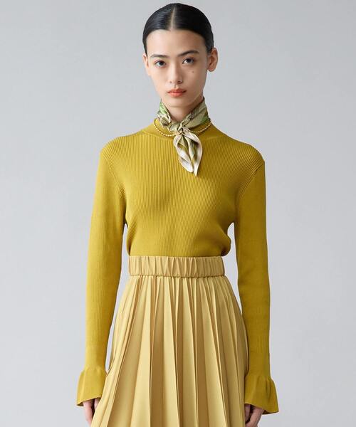 Tiara（ティアラ）の「ハイネックリブニット（ニット/セーター・レディース・ブラック/イエロー/ボルドー/ブラウン・FREE）」の4枚目の写真