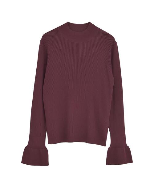 Tiara（ティアラ）の「ハイネックリブニット（ニット/セーター・レディース・ブラック/イエロー/ボルドー/ブラウン・FREE）」の5枚目の写真