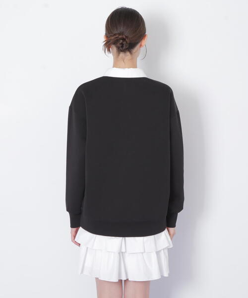 ポロ衿スウェットフリルミニセットアップ（ワンピース）｜JILL