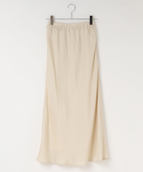 LOWRYS FARM（ローリーズファーム）の「フィブリルサテンスカート　581057（スカート・レディース・アイボリー/チャコールグレー/ブラウン・LARGE/MEDIUM/SMALL）」の4枚目の写真