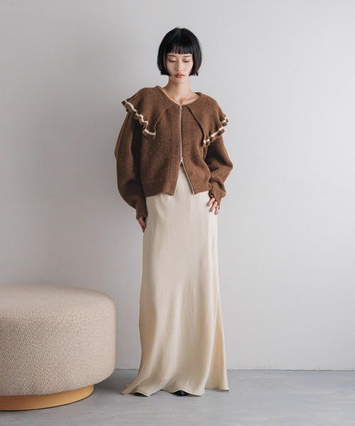 LOWRYS FARM（ローリーズファーム）の「フィブリルサテンスカート　581057（スカート・レディース・アイボリー/チャコールグレー/ブラウン・LARGE/MEDIUM/SMALL）」の16枚目の写真