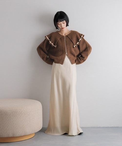 LOWRYS FARM（ローリーズファーム）の「フィブリルサテンスカート　581057（スカート・レディース・アイボリー/チャコールグレー/ブラウン・LARGE/MEDIUM/SMALL）」の14枚目の写真