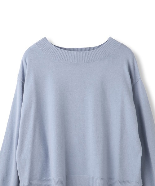 QUEENS COURT（クイーンズコート）の「シアバターボートネックニット≪手洗い可能≫（ニット/セーター・レディース・ブラック/オフホワイト/レッド/ライトグレー/サックスブルー・M）」の8枚目の写真