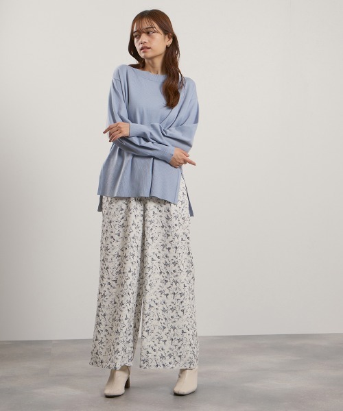 QUEENS COURT（クイーンズコート）の「シアバターボートネックニット≪手洗い可能≫（ニット/セーター・レディース・ブラック/オフホワイト/レッド/ライトグレー/サックスブルー・M）」の14枚目の写真