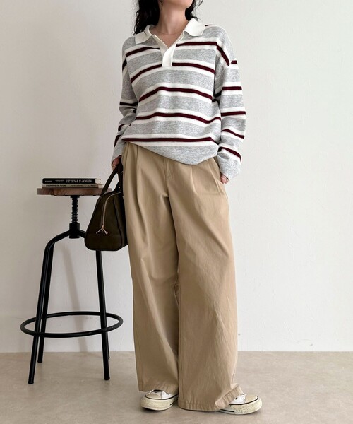 fredy emue（フレディエミュ）の「ラガーボーダーニットプルオーバー（ニット/セーター・レディース・ブラウン系その他/グレー系その他/ブラック系その他・38）」の11枚目の写真