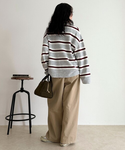 fredy emue（フレディエミュ）の「ラガーボーダーニットプルオーバー（ニット/セーター・レディース・ブラウン系その他/グレー系その他/ブラック系その他・38）」の13枚目の写真