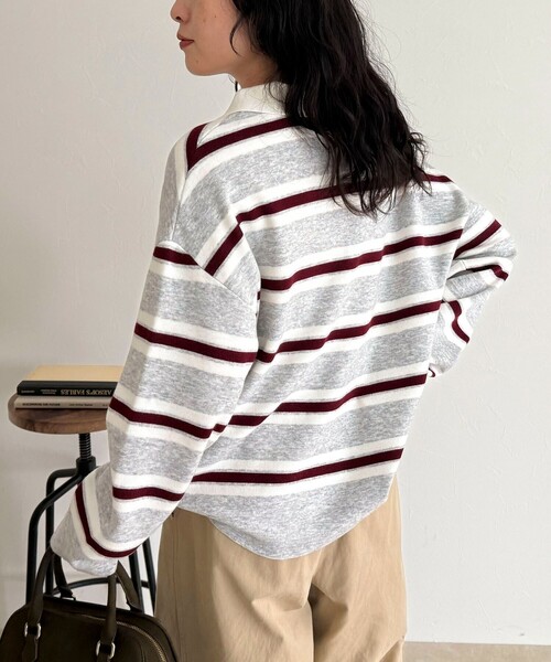 fredy emue（フレディエミュ）の「ラガーボーダーニットプルオーバー（ニット/セーター・レディース・ブラウン系その他/グレー系その他/ブラック系その他・38）」の17枚目の写真