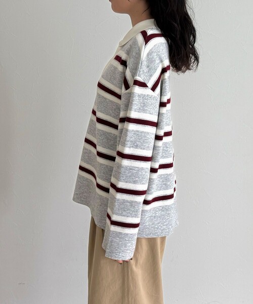 fredy emue（フレディエミュ）の「ラガーボーダーニットプルオーバー（ニット/セーター・レディース・ブラウン系その他/グレー系その他/ブラック系その他・38）」の20枚目の写真