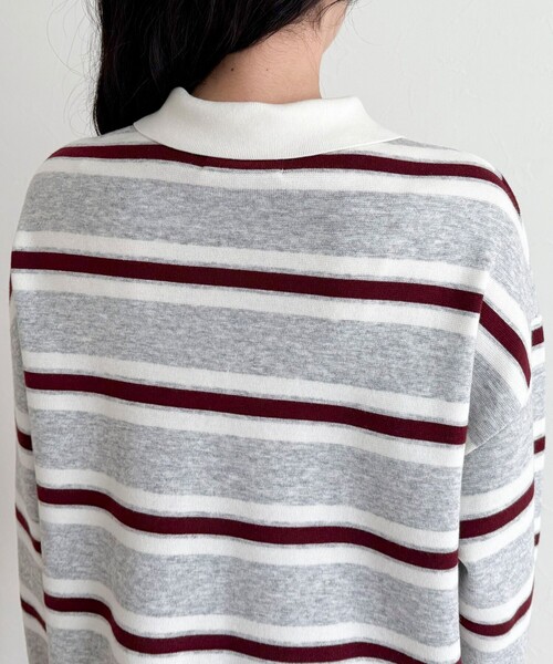 fredy emue（フレディエミュ）の「ラガーボーダーニットプルオーバー（ニット/セーター・レディース・ブラウン系その他/グレー系その他/ブラック系その他・38）」の22枚目の写真