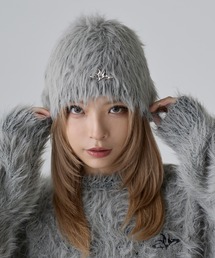 MSG(エムエスジー)のメタルプレートフェザービーニー【UNISEX】(ニットキャップ/ビーニー)