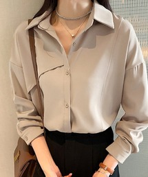 ゆるシルエット長袖シャツブラウス