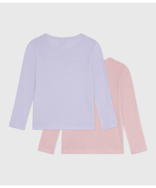 PETIT BATEAU（プチバトー）の「長袖Ｔシャツ２枚組（インナーウェア/肌着・キッズ・その他1・6YEAR/8YEAR/10YEAR/12YEAR）」の2枚目の写真